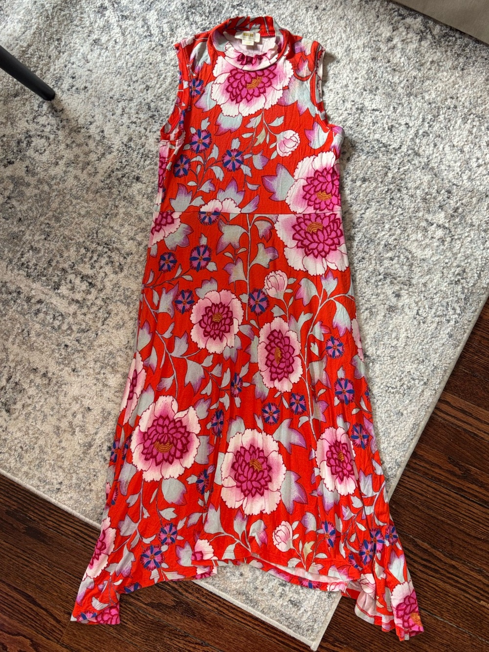 Maeve by Anthropologie Red Floral Sleeveless Dress